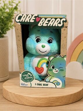 Care Bears I Care Bear Plush - Turquoise with Rainbow Badge